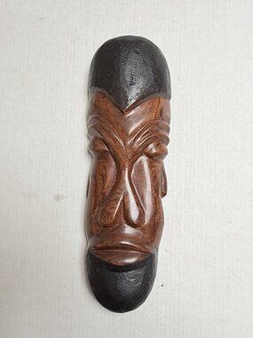 African Hand Carved Wood Wooden Mask Long Face Tribal Wall Art Decor